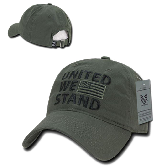 "UNITED WE STAND" Text Embroidered Cap