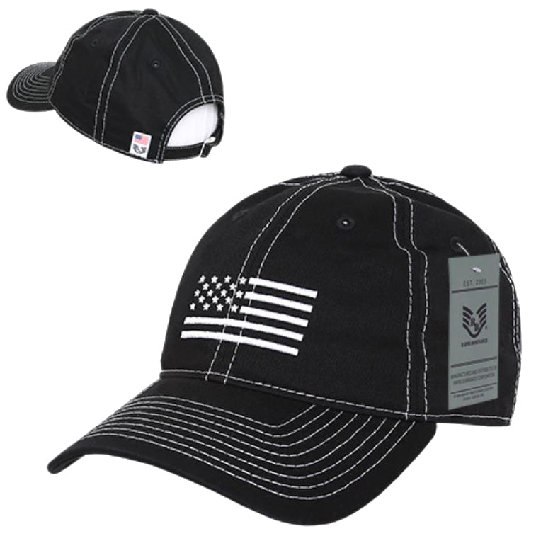 White US Flag Embroidered Cap