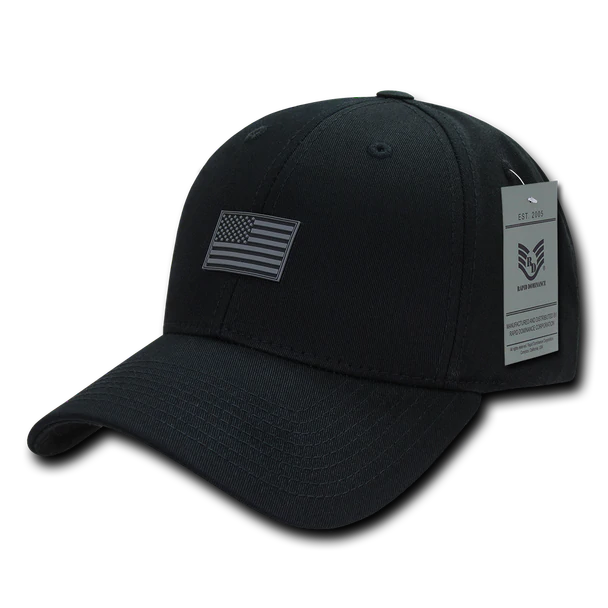Structured Rubber USA Flag Cap