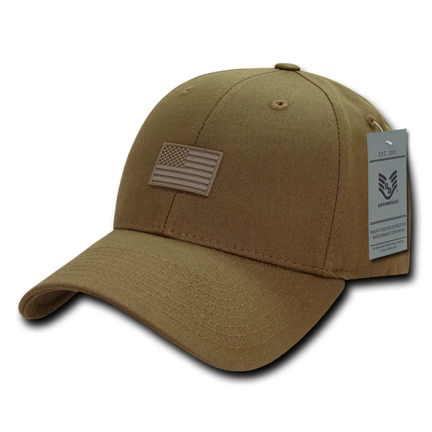 Structured Rubber USA Flag Cap