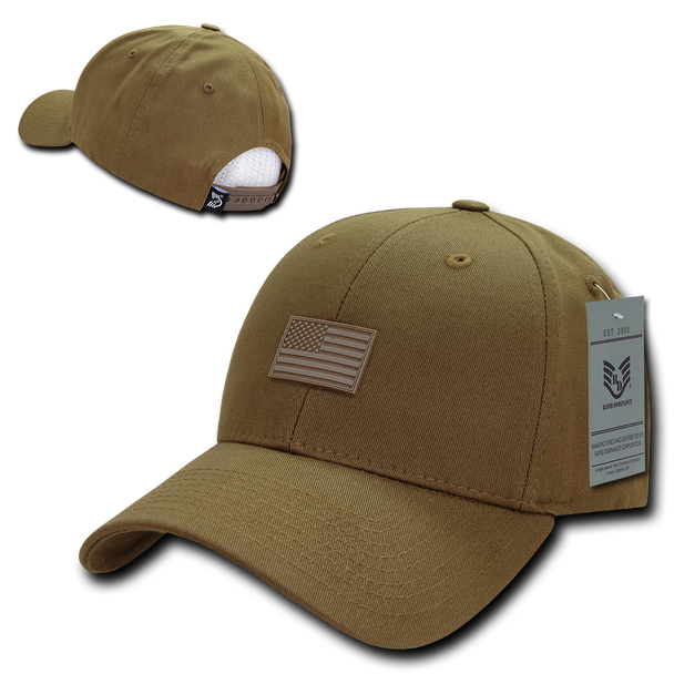 Structured Rubber USA Flag Cap