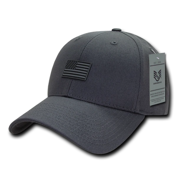 Structured Rubber USA Flag Cap