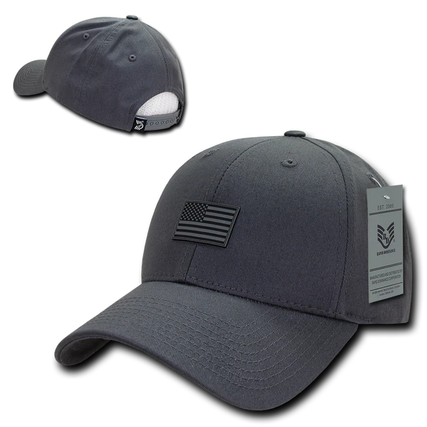 Structured Rubber USA Flag Cap