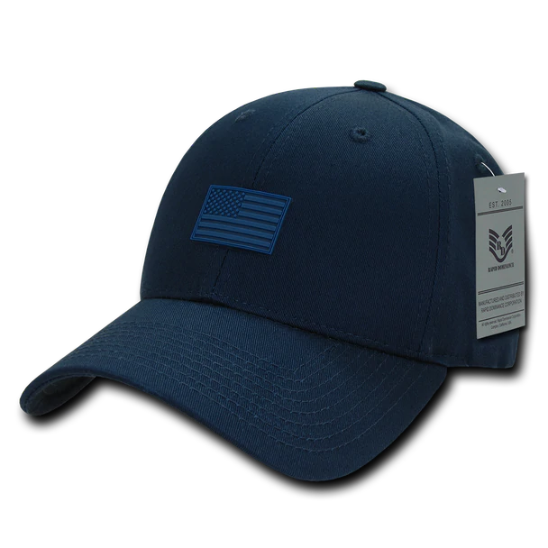 Structured Rubber USA Flag Cap