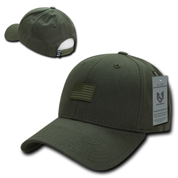 Structured Rubber USA Flag Cap