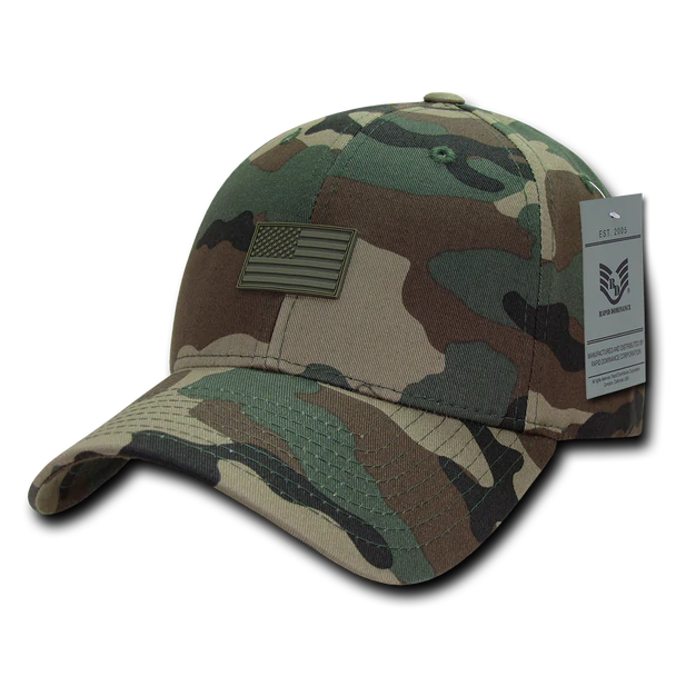 Structured Rubber USA Flag Cap