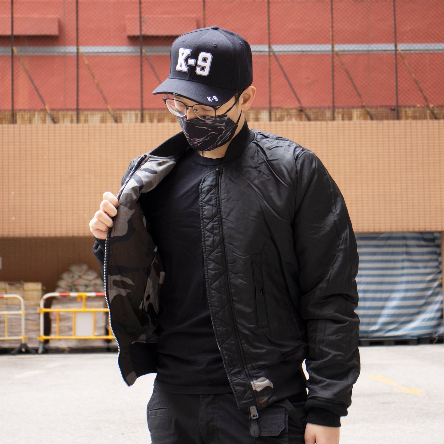 ALPHA MA-1 FLIGHT JACKET SLIM FIT (TONAL BLACK CAMO)