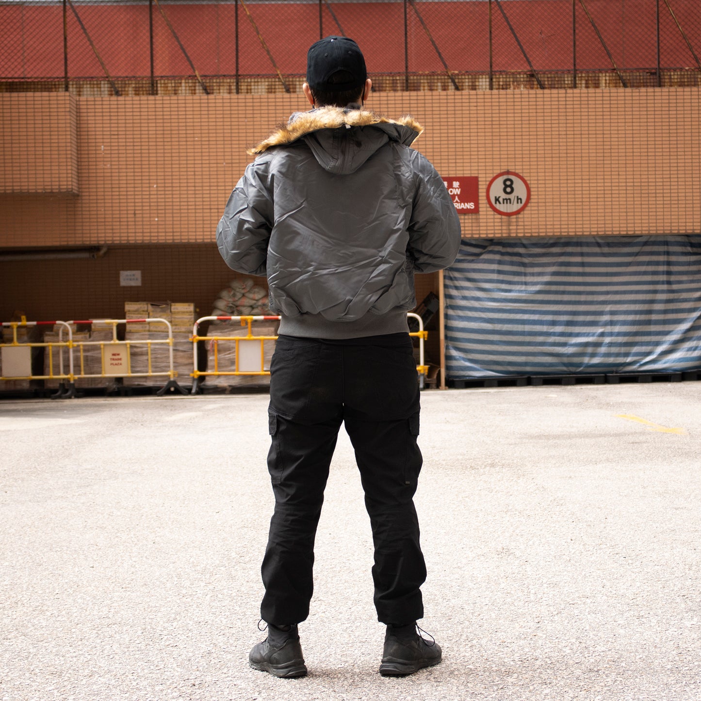 ALPHA N-2B SHORT WAIST PARKA (GUNMETAL)