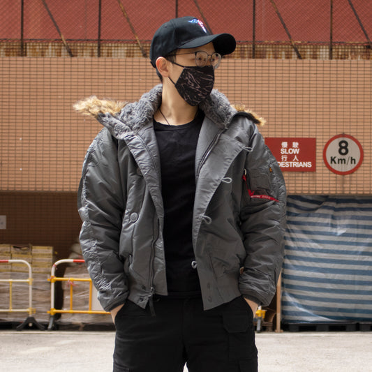 ALPHA N-2B SHORT WAIST PARKA (GUNMETAL)