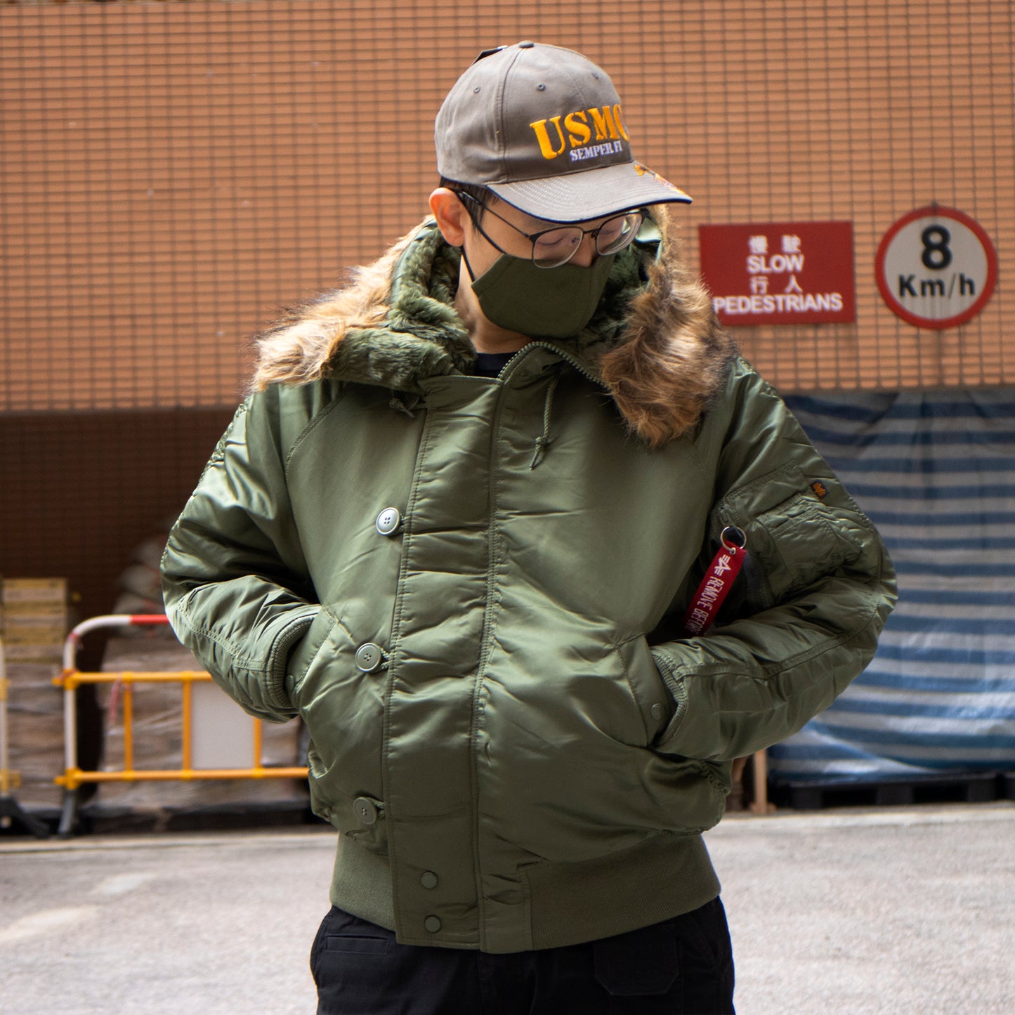 ALPHA N-2B SHORT WAIST PARKA (SAGE)
