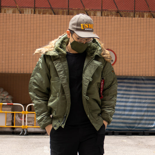 ALPHA N-2B SHORT WAIST PARKA (SAGE)