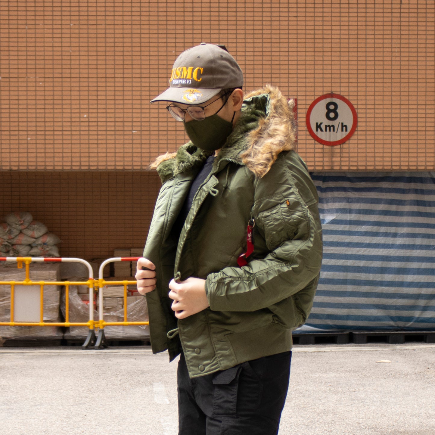 ALPHA N-2B SHORT WAIST PARKA (SAGE)