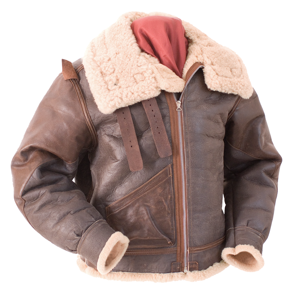 B-3 Type U.S. Air Force WWII Flight Leather Jacket - Eastman® Seal Brown Sheepskin