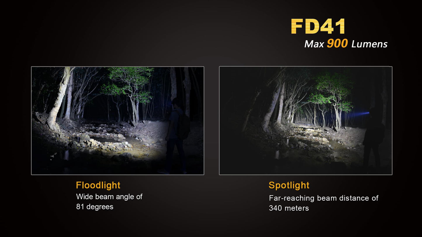 FENIX FD41 360° ROTARY FOCUSING TACTICAL FLASHLIGHT