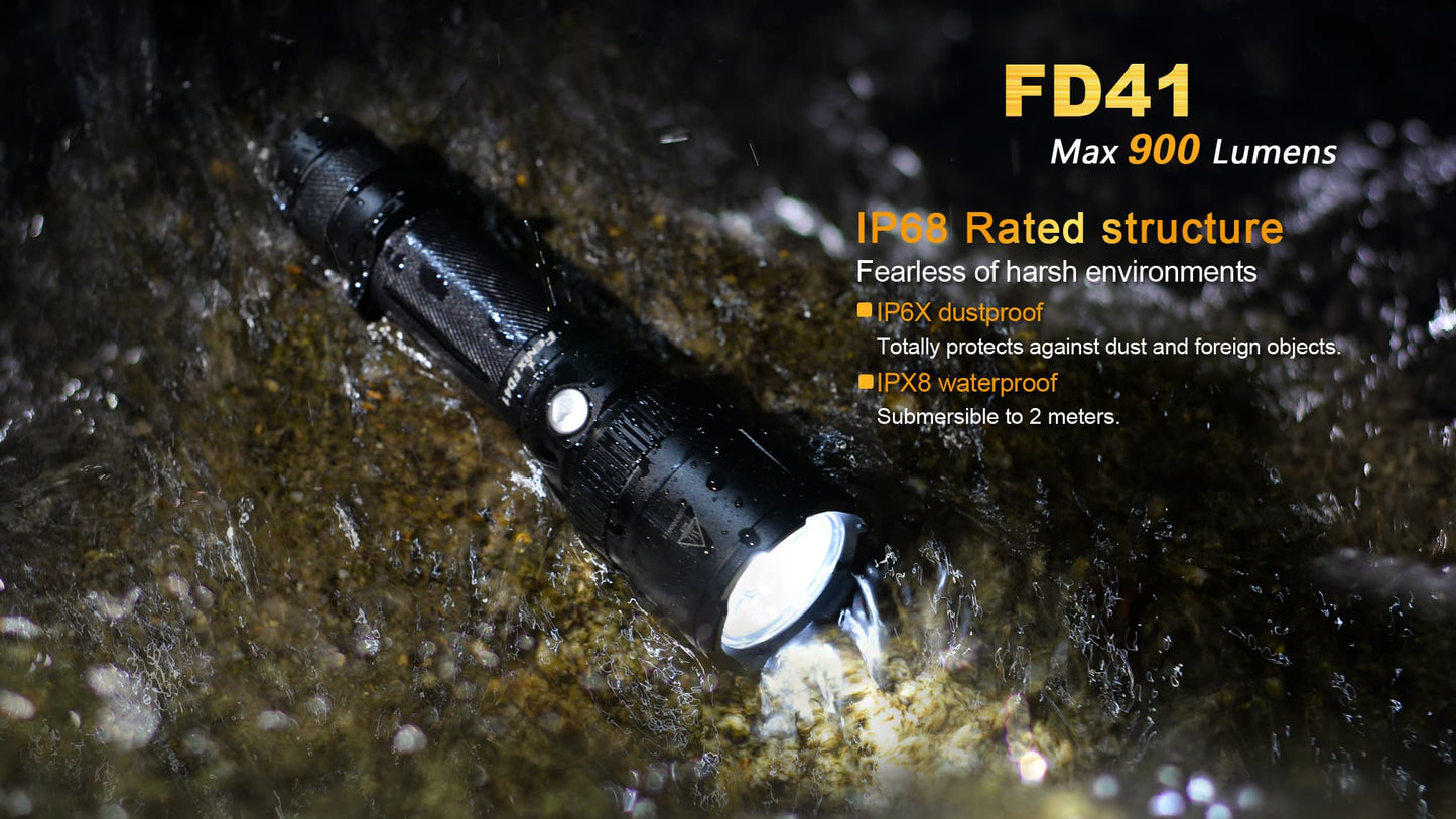 FENIX FD41 360° ROTARY FOCUSING TACTICAL FLASHLIGHT