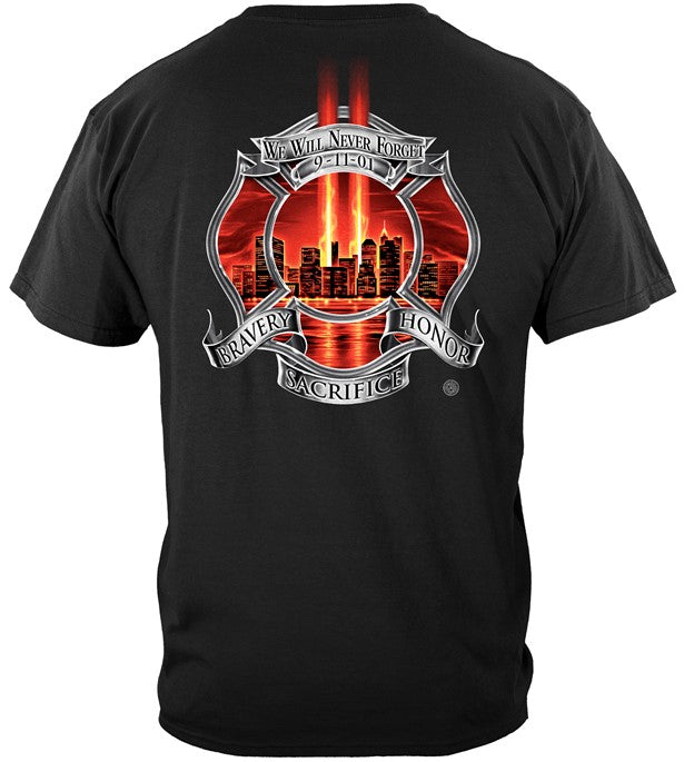 Firefighter Series T-shirt, Red Tribute High Honor (JB24)