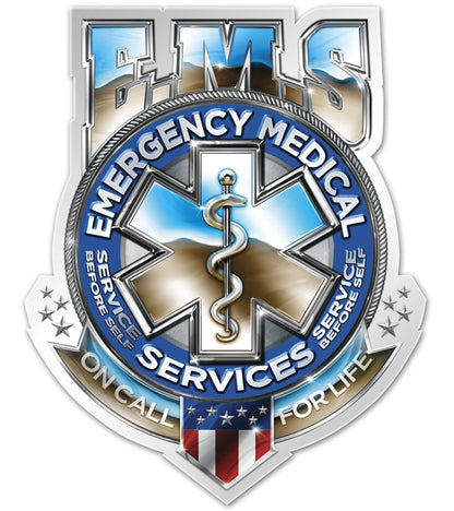 EMS Badge Of Honor, Reflective Decal