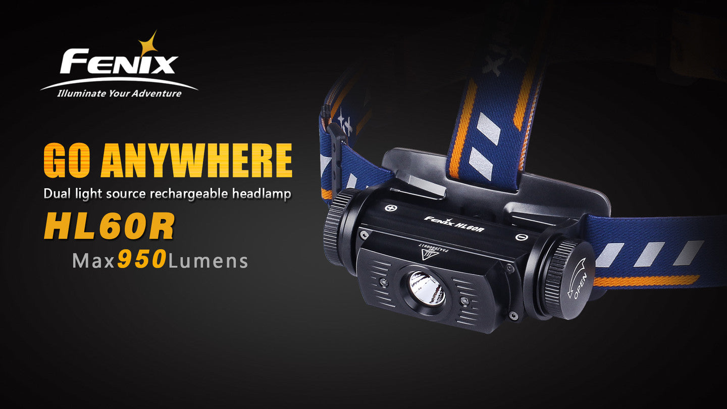 Fenix HL60R DUAL LIGHT SOURCE RECHARGEABLE HEADLAMP