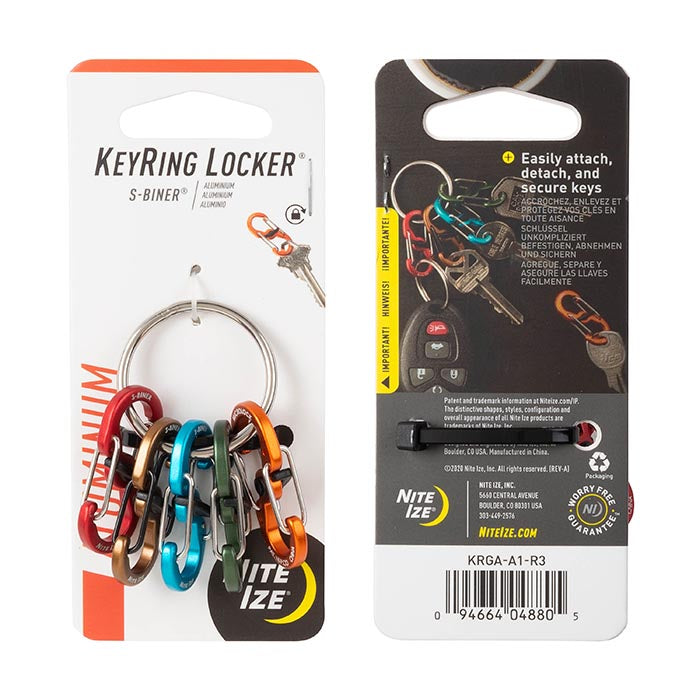 Nite Ize KeyRing Locker® 輕量鋁製多功能鑰匙環