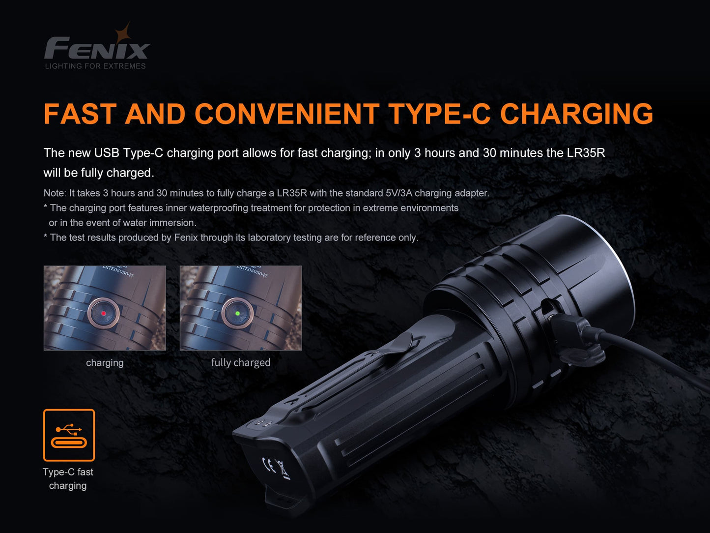 Fenix LR35R POWERFUL MID-SIZE SEARCHING FLASHLIGHT