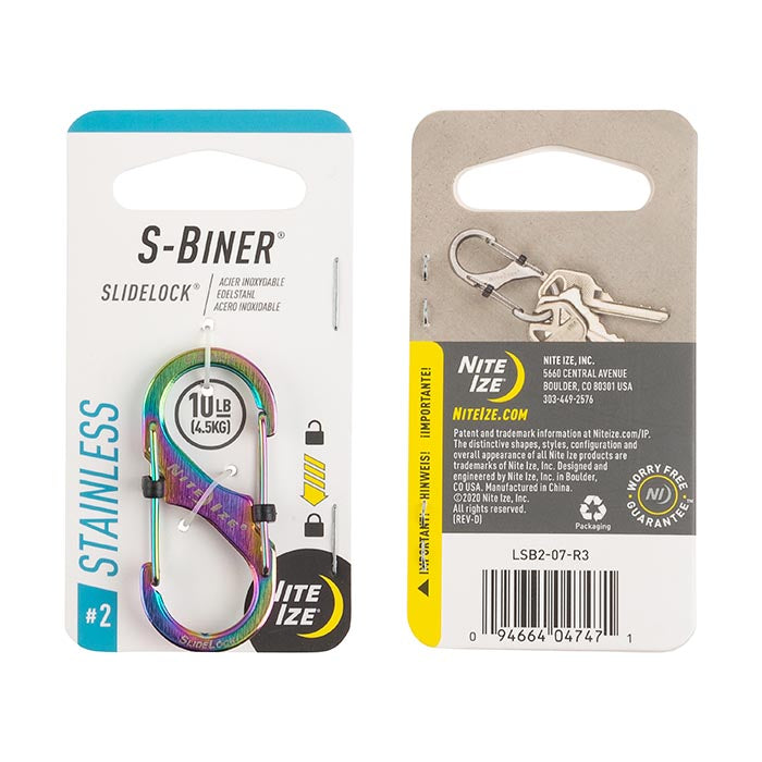 Nite Ize S-Biner SlideLock 不銹鋼鎖扣 - 雙門設計,安全多用途