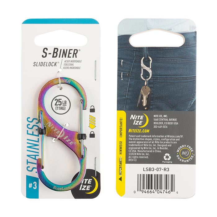 Nite Ize S-Biner SlideLock 不銹鋼鎖扣 - 雙門設計,安全多用途