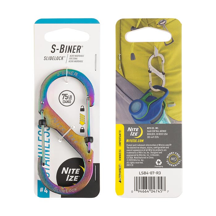 Nite Ize S-Biner SlideLock 不銹鋼鎖扣 - 雙門設計,安全多用途