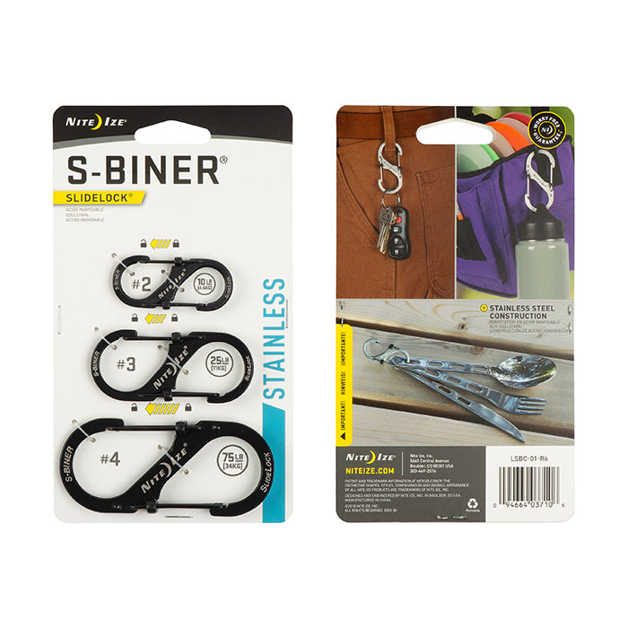 Nite Ize S-Biner SlideLock 不銹鋼鎖扣 - 雙門設計,安全多用途