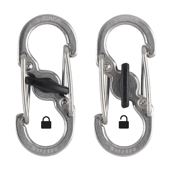 Nite Ize S-Biner MicroLock Stainless Steel - Compact & Ultra-Secure
