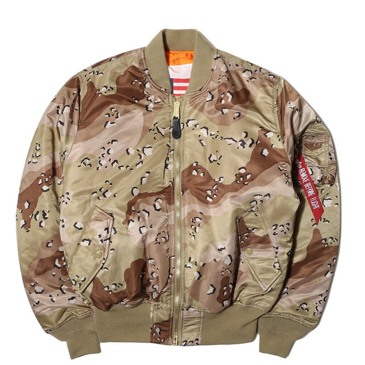 ALPHA MA-1 BLOOD CHIT FLIGHT JACKET (CHOCOLATE CHIP CAMO)