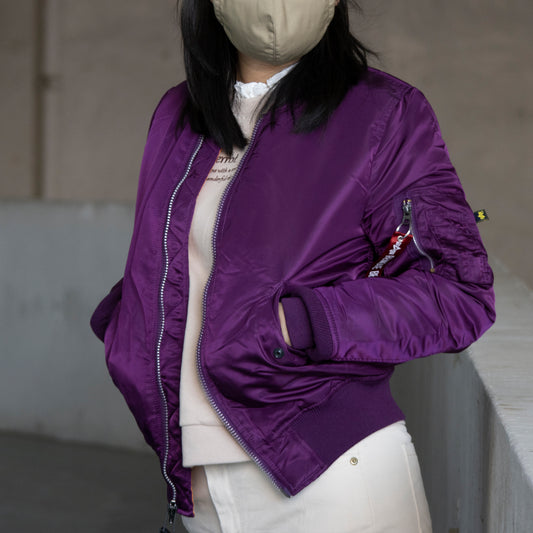ALPHA MA-1 W FLIGHT JACKET (PURPLE) WOMEN
