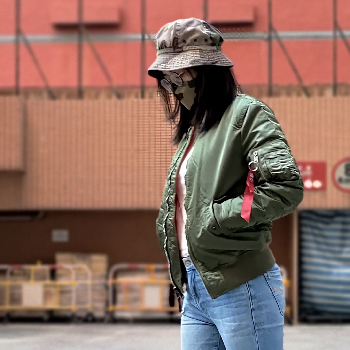 ALPHA MA-1 W FLIGHT JACKET (SAGE) WOMEN