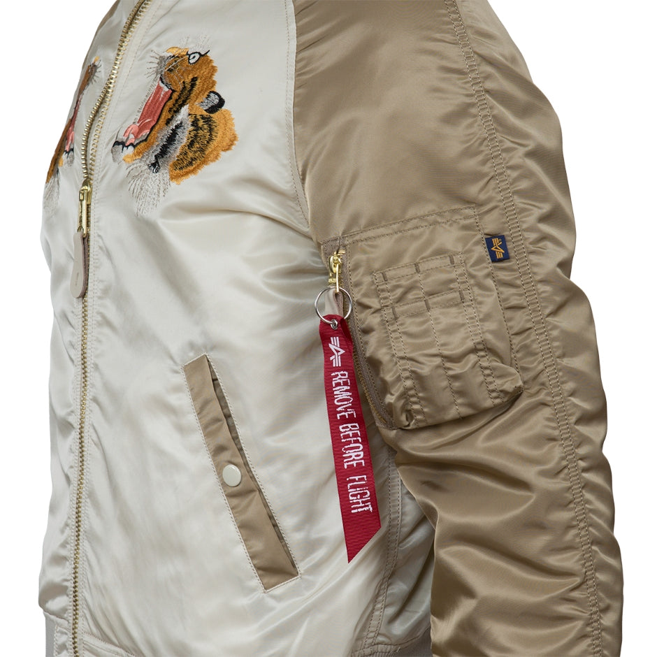 ALPHA 限量版「老虎」刺繡飛行夾克
