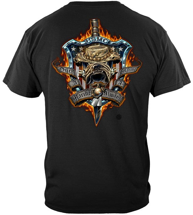 USMC Series T-shirt, Once And Always A Marine (JB213)