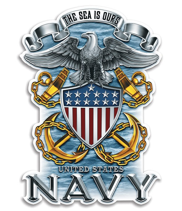 Navy Full Print Eagle, Reflective Decals