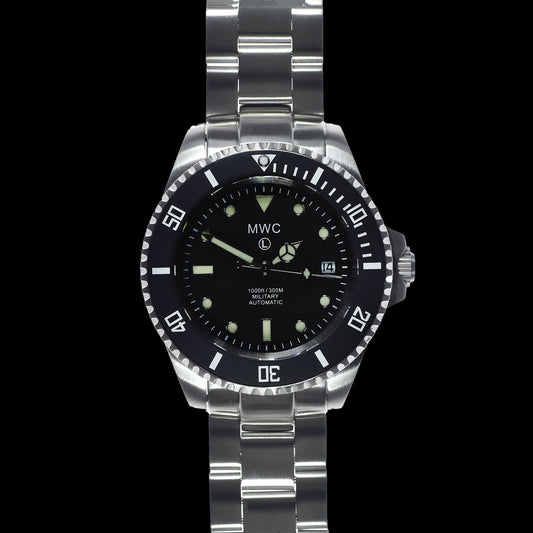 MWC 300m Automatic Military Dive Watch in Stainless Steel Bracelet