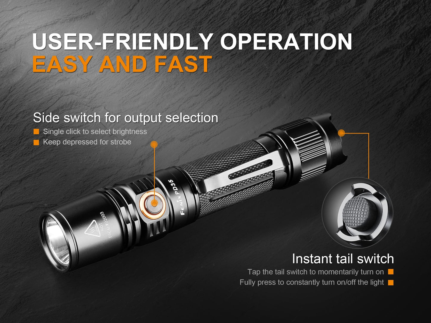 Fenix PD35 V2.0 Rechareable Flashlight