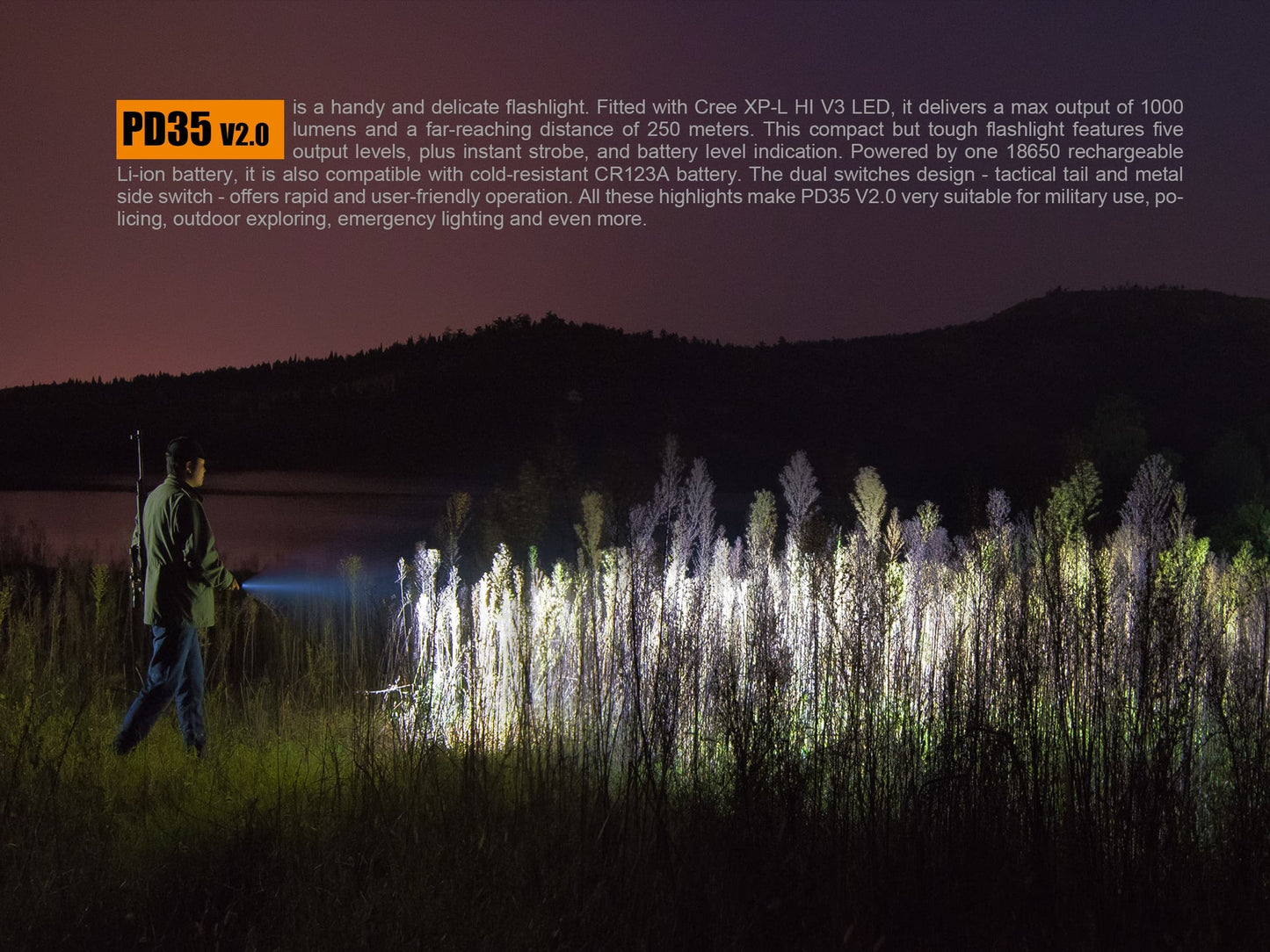 Fenix PD35 V2.0 Rechareable Flashlight
