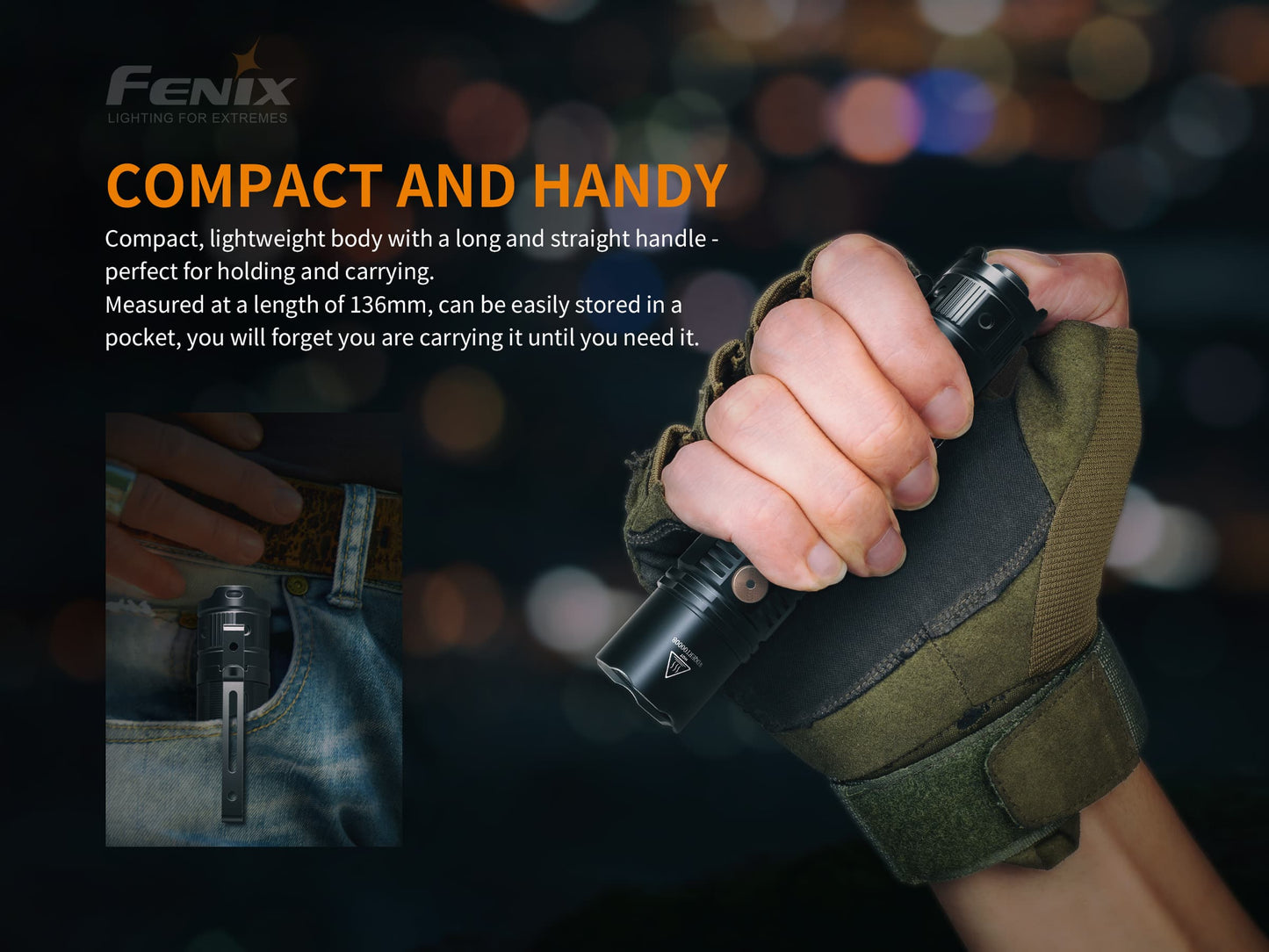 Fenix PD36R USB TYPE-C RECHARGEABLE TACTICAL FLASHLIGHT