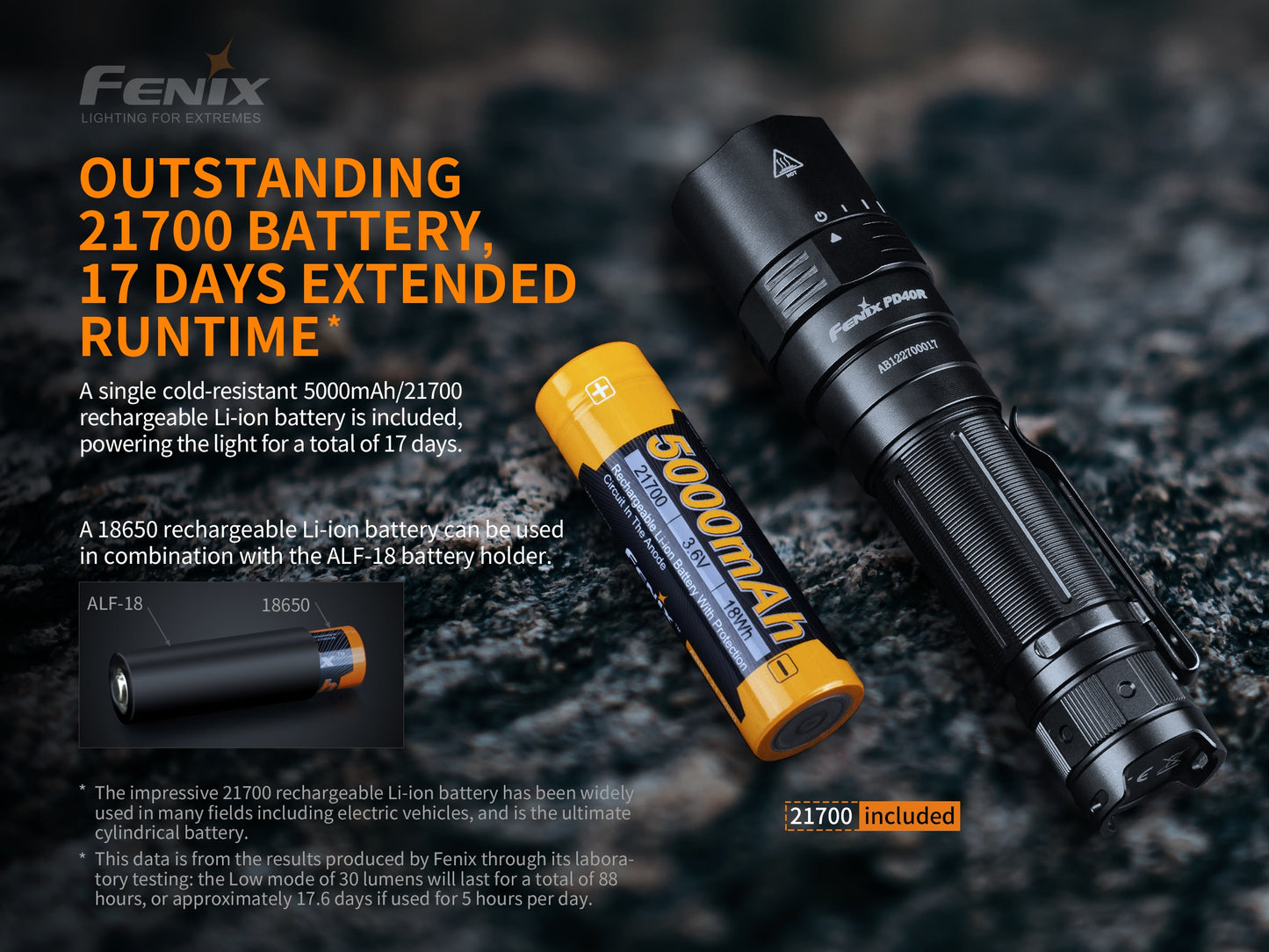 Fenix PD40R V2.0 MECHANICAL ROTARY SWITCHING FLASHLIGHT