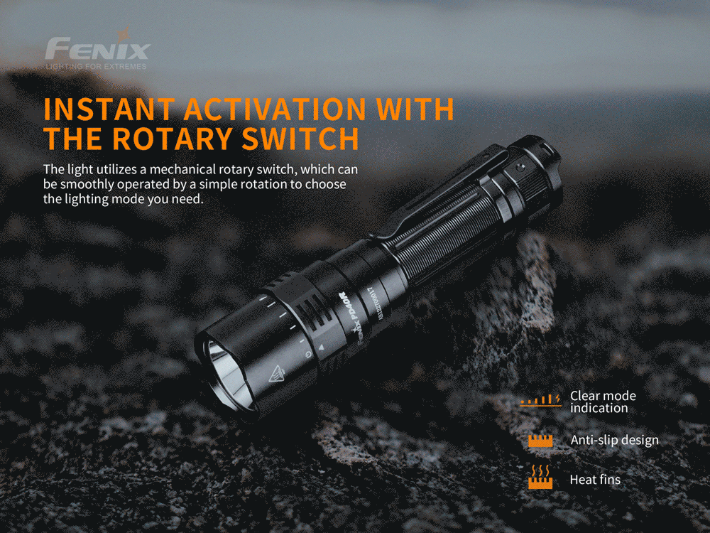 Fenix PD40R V2.0 MECHANICAL ROTARY SWITCHING FLASHLIGHT
