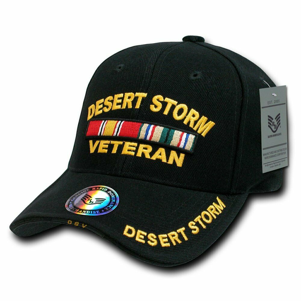 Desert Storm Veteran Badge DeLuxe Military Cap