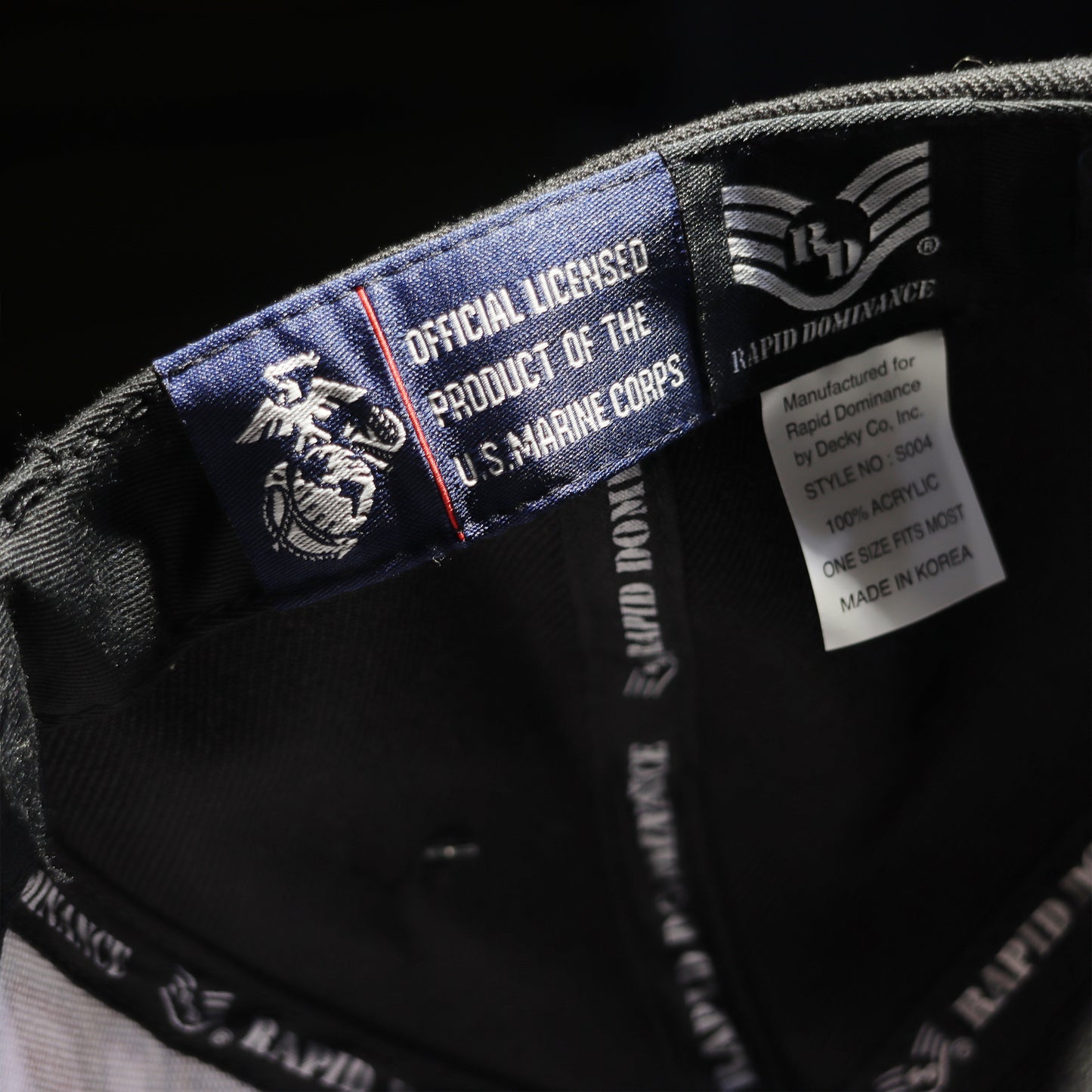 "STACK UP" USMC 徽章刺繡棒球帽