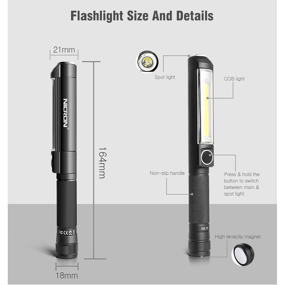 NICRON WL15 Professional Slim Work Light