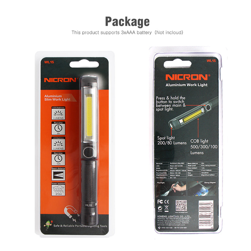 NICRON WL15 Professional Slim Work Light