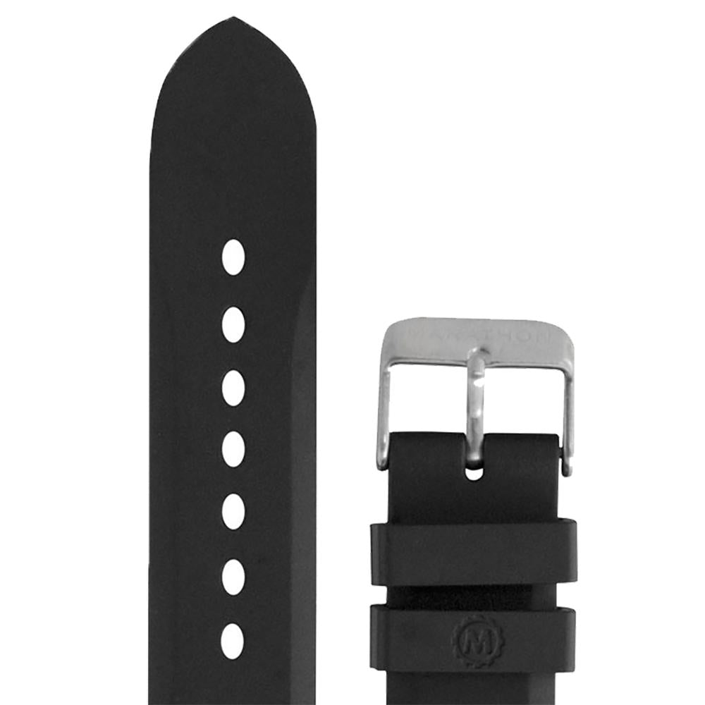 MARATHON 20mm Two-Piece Rubber Dive Watch Strap - Stainless Steel Hardware