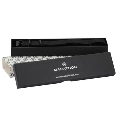 Marathon 20mm DEFSTAN Nylon NATO Watch Band/Strap with IP Black Stainless Steel Square Buckle