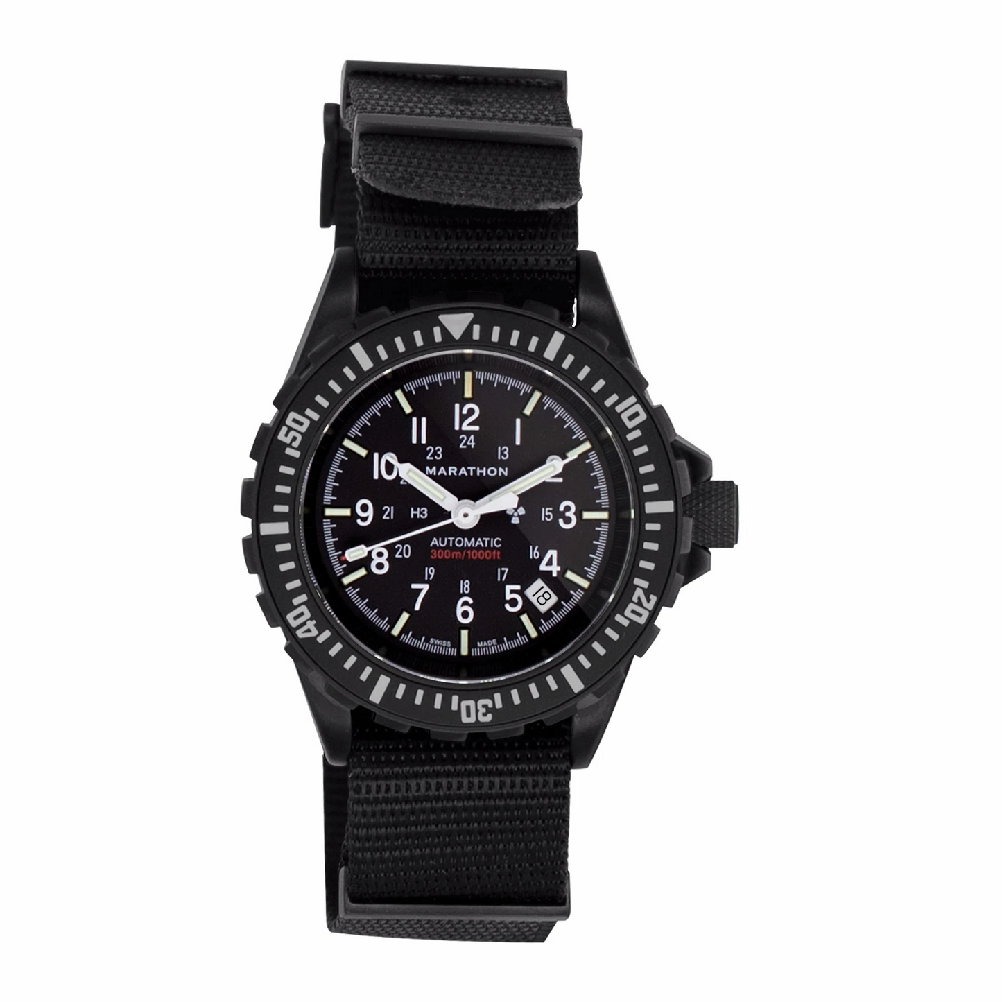 Marathon 20mm DEFSTAN Nylon Strap with IP Black Stainless Steel Square Buckle