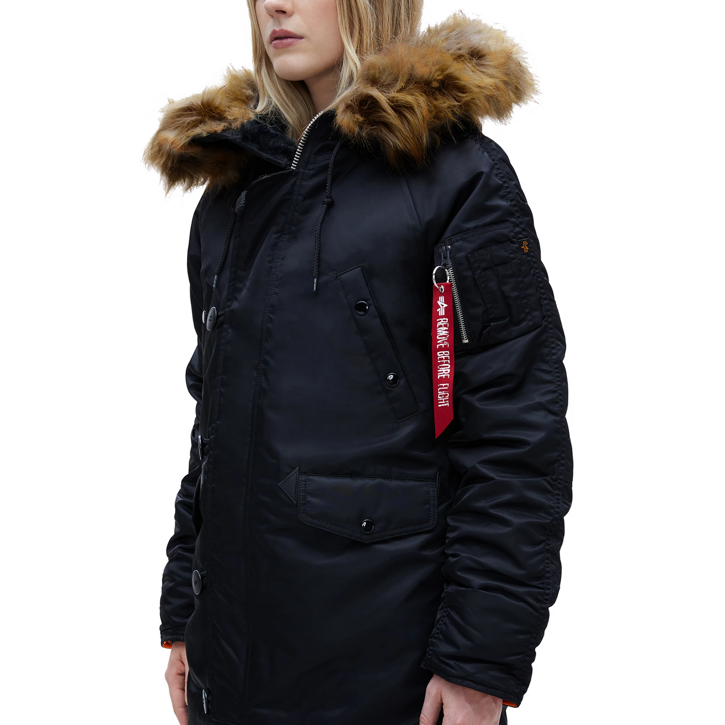 ALPHA N-3B W PARKA (BLACK)