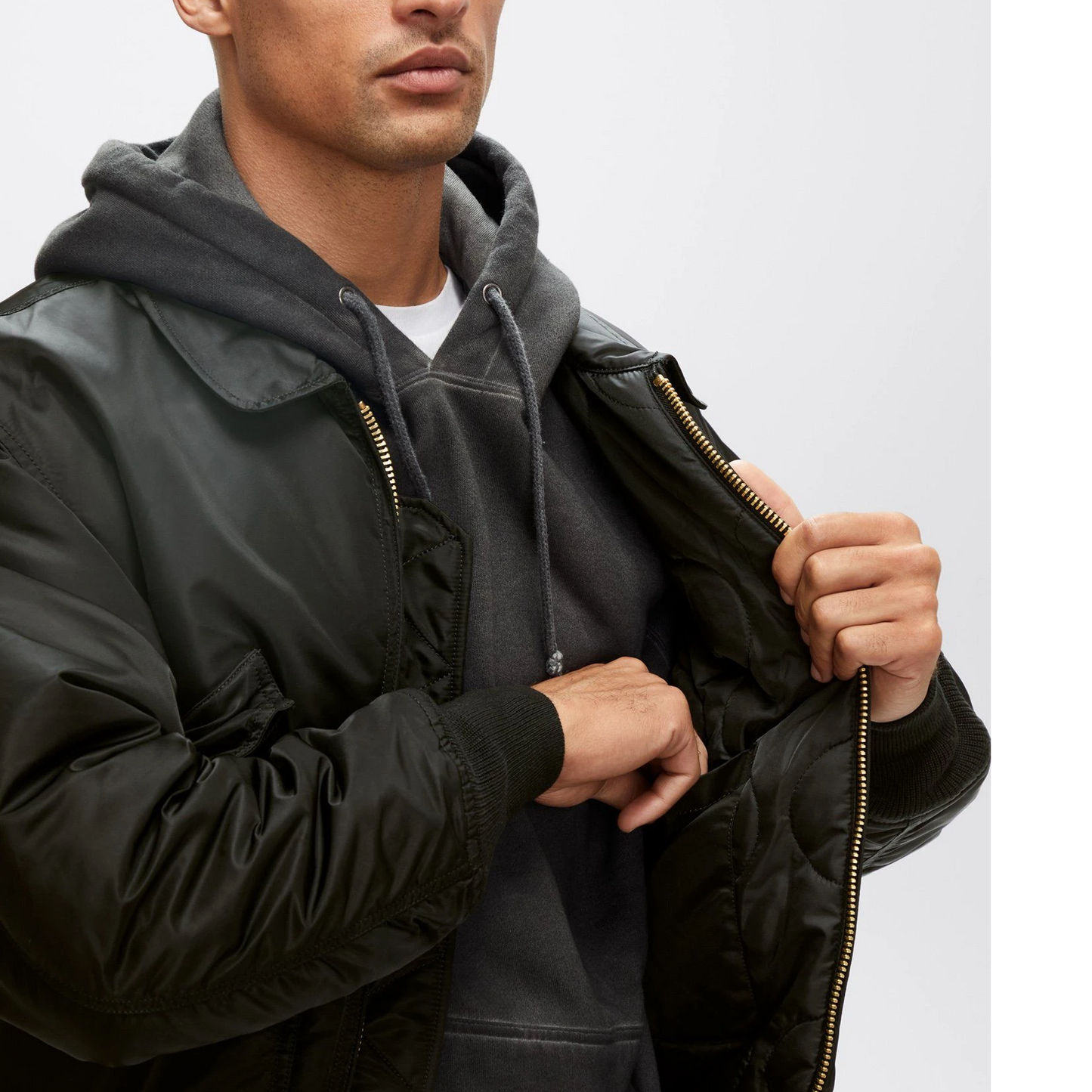 ALPHA CWU 45P FLIGHT JACKET (BLACK)